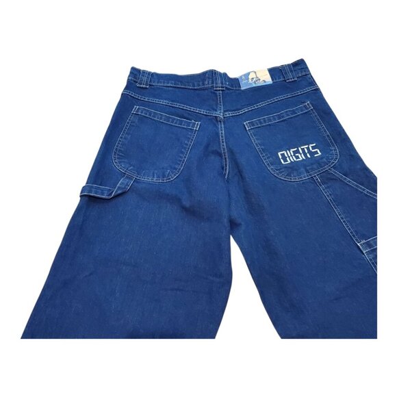 DIGITS 238 SZ L 38 Vintage 90s Y2K Men's Wide Leg Carpenter Jeans Pants Blue - Picture 8 of 11